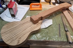 The roughed out neck.