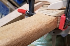 More testing the roughed-in neck-to-body fit.