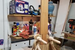 Gluing the top to the 'body harp'.